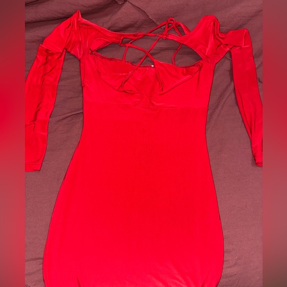 Red Criss-Cross Dress - Picture 1 of 1